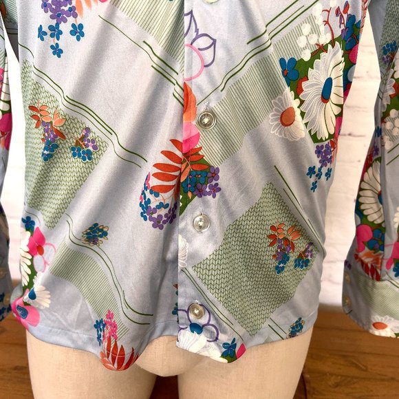 70's Givenchy by chesa - Funky Floral Print - Size Large - Picture 6 of 12